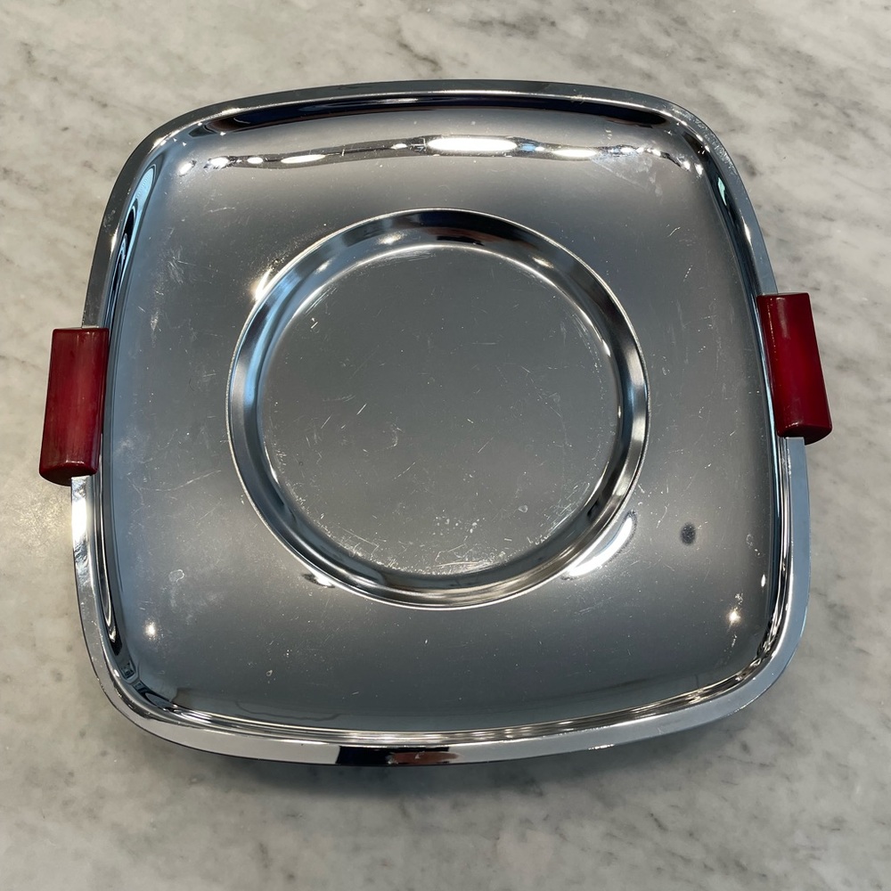 Vintage Mid Century Stainless Steel Serving Dish